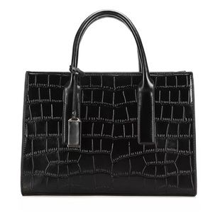 H&M Black Faux Croc Print Handbag